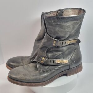 A.S.98 STUNNING Leather Moto Biker Boots size 38 US 7.5-8